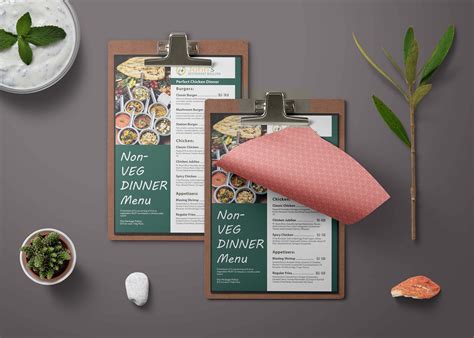 Single Side A4 Menu PSD Template 99Effects