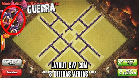 Clash Of Clans Melhor Layout De Guerra P Cv Dg Corredor