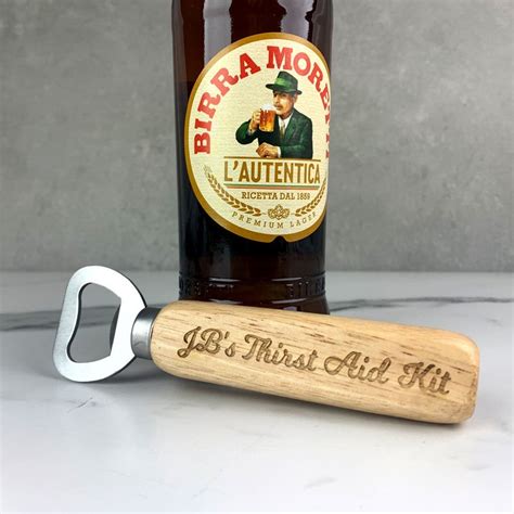 Personalised Wooden Bottle Opener Engraved With Any Name Etsy Singapore