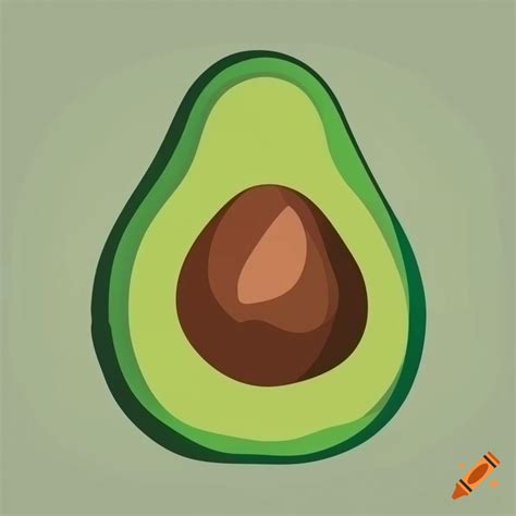 Outline Vector Of An Avocado