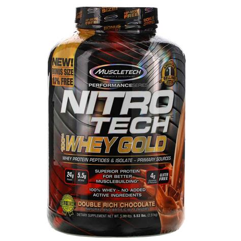 Протеин Muscletech Nitro Tech 100 Whey Gold Double Rich Chocolate отзывы