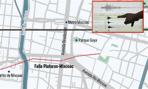 Temblor hoy México MAPA Falla geológica Plateros Mixcoac posible