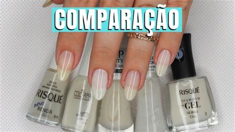 COMPARAÇÃO Esmaltes Branquinhos Translúcidos Renda Risque X Top