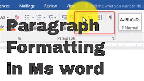 Paragraph Formatting Tutorial In Ms Word 2016 Step By Step Youtube ...