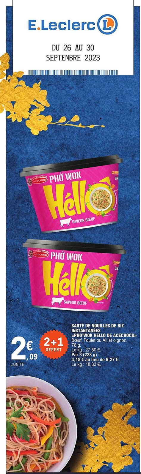 Promo Saut De Nouilles De Riz Instantan Es Pho Wok H Ll De Acecoock