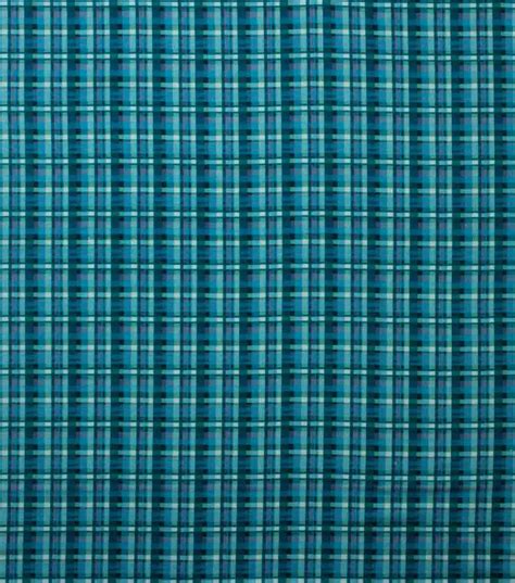 Super Snuggle Flannel Fabric Aqua Plaid Joann