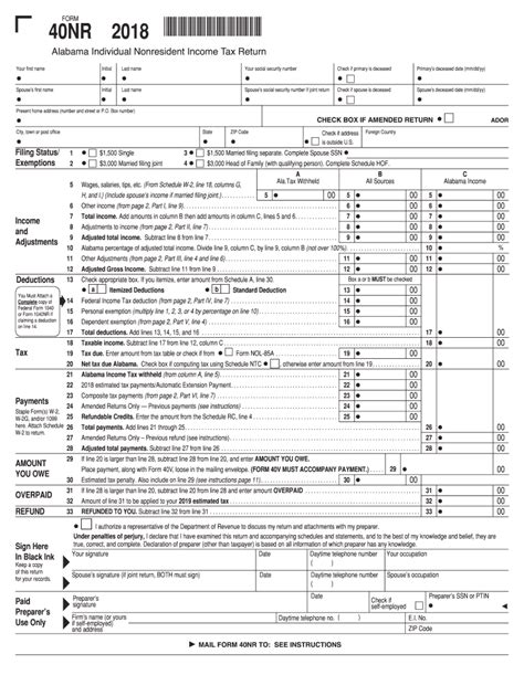 Alabama Form Instructions Printable Forms Free Online