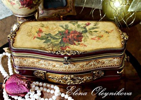 Фотография | Jewelry box makeover, Decoupage box, Decorative boxes