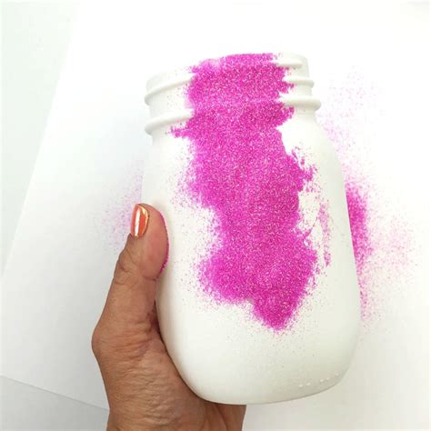 DIY Glitter Mason Jars Craft