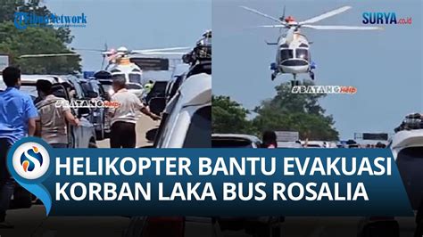 Tanggap Viral Momen Helikopter Polri Evakuasi Korban Kecelakaan Bus