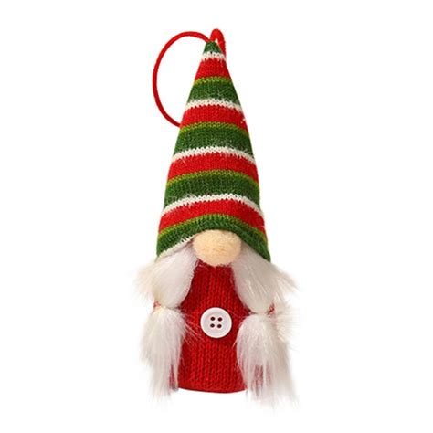 Gnome Christmas Ornaments With Led Light Handmade Swedish Tomte Xmas Gnomes Plush Doll