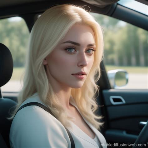 High Octane Blonde Driving Scene Stable Diffusion Online