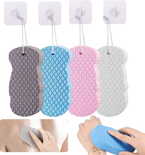 Llgl 4pcs Super Soft Exfoliating Bath Sponge Spa Scrub Ultra Peeling