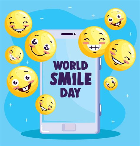 world smile day lettering card 11380868 Vector Art at Vecteezy