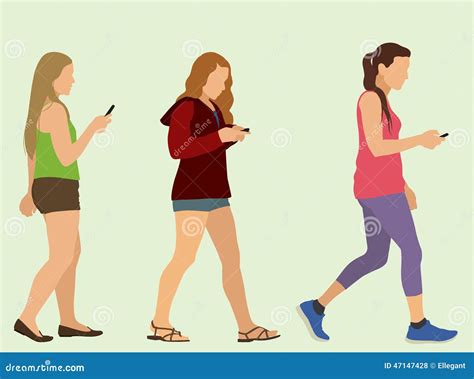 Person Walking And Texting