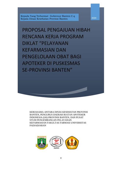 PDF PROPOSAL PENGAJUAN HIBAH RENCANA KERJA PROGRAM Rangkaian