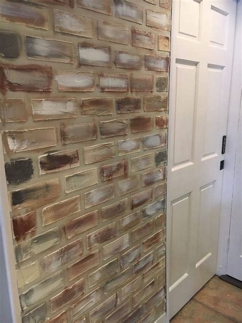 Faux Brick Wall Step By Step Tutorial For Under 30 Diy Faux Brick