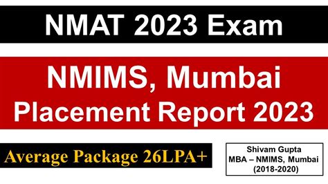 Nmat Exam Nmims Mumbai Placement Report Average Package