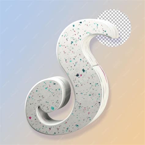 Premium PSD | Letter s 3d render