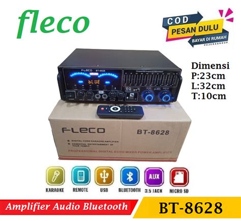 Amplifier Bluetooth Fleco BT 8628 USB SD Digital Audio Power Jumbo