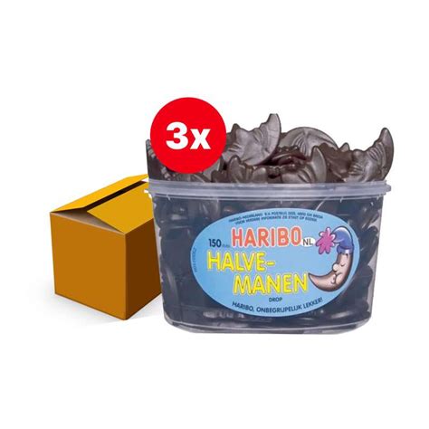 Haribo Halve Manen Silo 150 Stuks Voordeelverpakking 3 Stuks