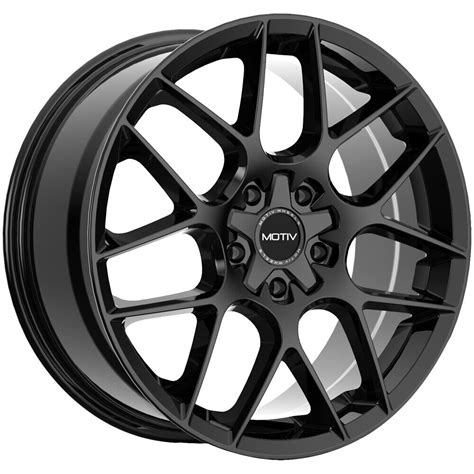 Set Of 4 Motiv 435b Foil 18x8 5x455x120 42mm Gloss Black Wheels