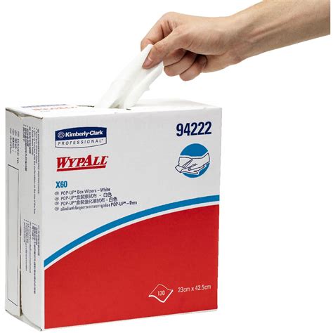 Wypall X60 Pop Up Box Wipers White 130 Pack 9310088002331 Ebay