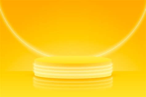 Premium Vector Realistic Yellow Neon Background