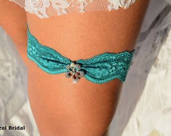 Teal Wedding Garter Etsy