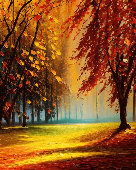 Impressionist Autumn Landscape · Creative Fabrica