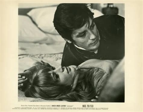 Marianne Faithfull Alain Delon Naked Under Leather Vintage Photo