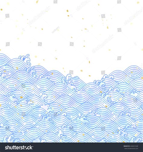 Wave Pattern Japanese Style Stock Vector (Royalty Free) 444651028 | Shutterstock