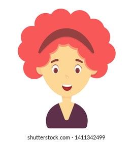 Woman Smiling Female Emotion Face Expression Stock Vector Royalty Free