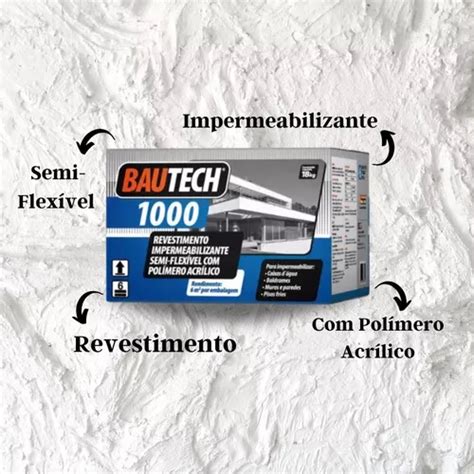 Argamassa Impermeabilizante Bautech 1000 18kg Vedatop Mebuscar Brasil