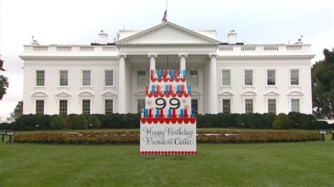 White House wishes Jimmy Carter a happy birthday with a sign on the ...