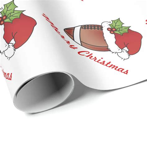 Christmas Football Wrapping Paper | Zazzle