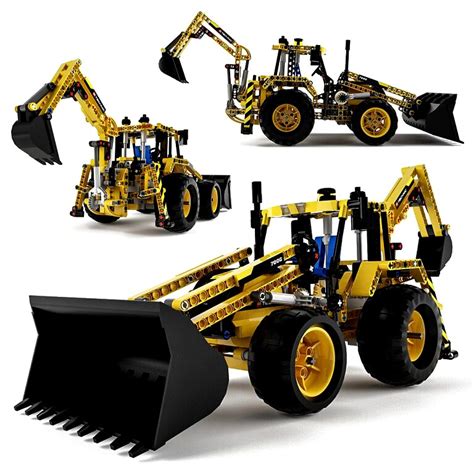 Lego Technic Backhoe Loader D Model