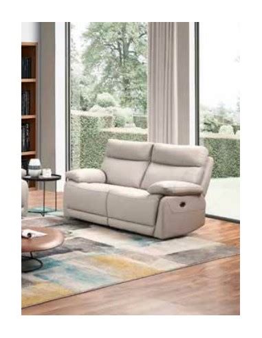 Brama Electric Seater Sofa Grey Leather