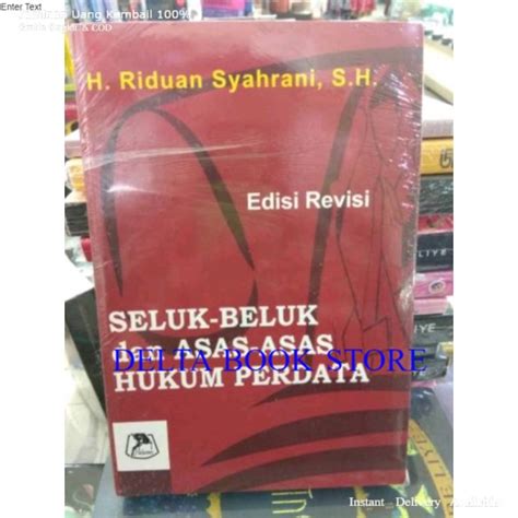 Jual Seluk Beluk Dan Asas Asas Hukum Perdata Edisi Revisi By H