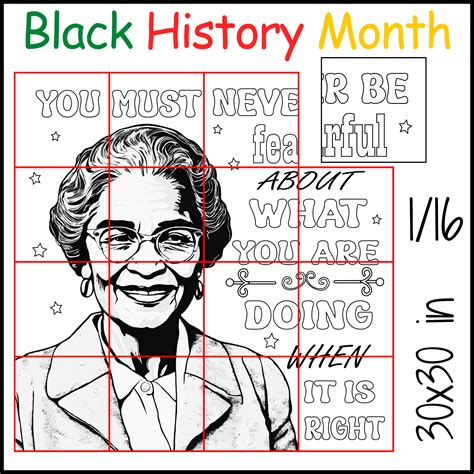 Black History Month Rosa Parks Quote Collaborative Poster Art Project