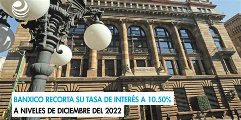 Banxico recorta su tasa de interés a 10 50 a niveles de diciembre del 2022