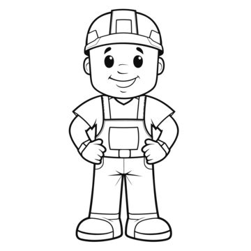 Construction Worker Drawing PNG Transparent Images Free Download | Vector Files | Pngtree