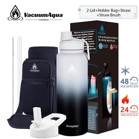 Vacuum Aqua Oz Oz Oz Flask With Bag Insulated Tumbler Hot And Cold Thermos Bottle With Bag