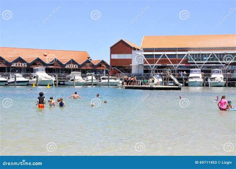 Swimming At Hillarys Boat Harbour Editorial Stock Photo Image Of