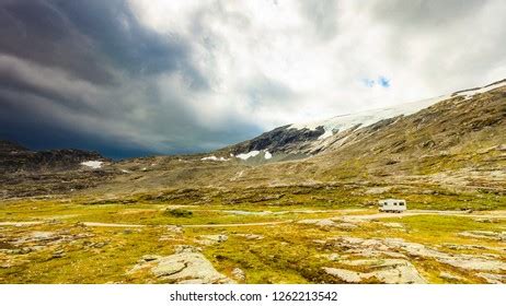 Camper Car Norwegian Mountains Camping On Stock Photo 1262213542 ...