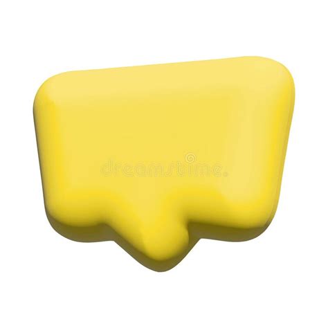 3d Speech Bubble Icon Yellow 3d Speech Bubble Dialog Cloud And Blank