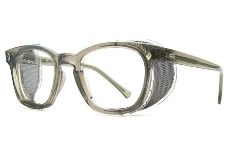 Allynscura Ao F9800 Safety Frame With Wire Mesh Side Shields Essilor Grey Smo