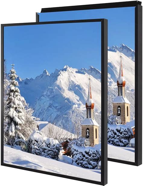 Amazon X Inch Poster Frame Plexiglass Set Of Black Snap