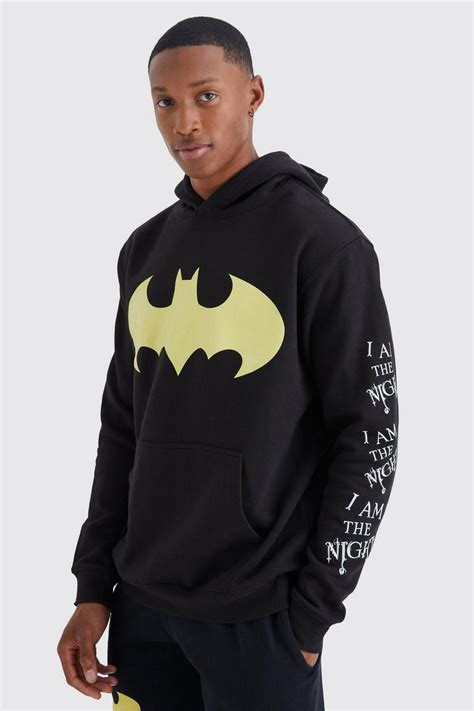 Batman License Hoodie Boohoo Uk