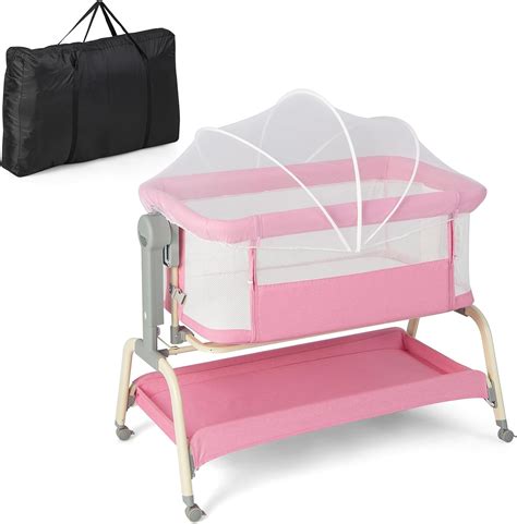 Baby Joy In Baby Bassinet With Mattress Baby Bedside Sleeper W